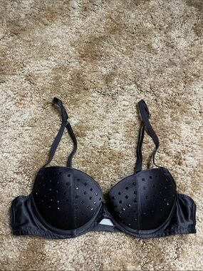 Aerie Black Rhinestone Bra Size 32B